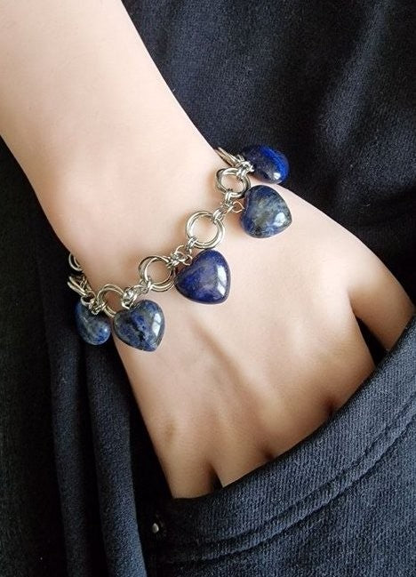 Saggezza Antica | Bracciale in Acciaio con Lapislazzuli e Sodalite