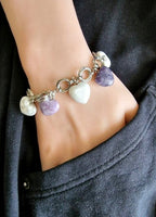 Calma Suprema | Bracciale in Acciaio con Howlite e Lepidolite