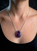 Equilibrio Spirituale Collana Gocce di Pietra Ametista