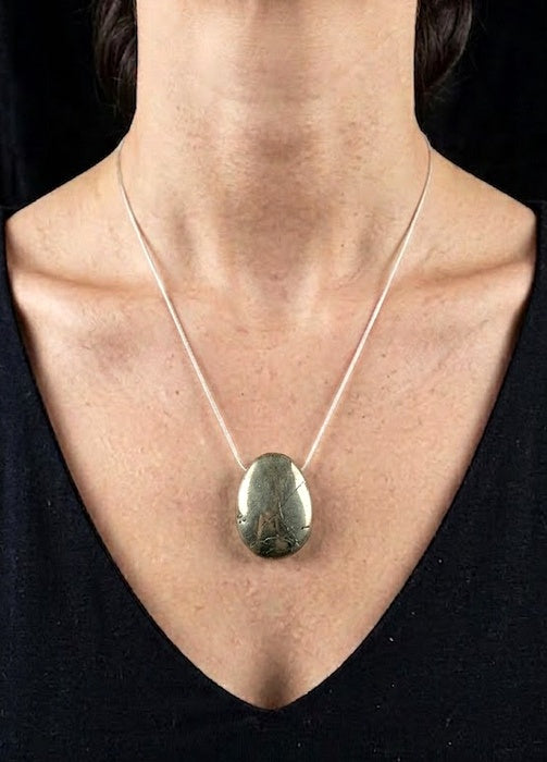 Alchimia Dorata Collana Gocce di Pietra Pirite