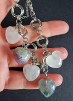 Mente Chiara | Bracciale in Acciaio con Quarzo Ialino e Fluorite