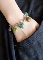 Nuova Energia | Bracciale in Acciaio con Unakite e Rubino Zoisite