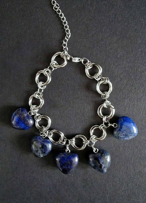 Saggezza Antica | Bracciale in Acciaio con Lapislazzuli e Sodalite